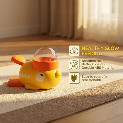 Interactive Dog Toys Food Puzzle Slow Feeder, Duck Shape Slow Feeder for Small Medium Dogs Eenrichment Toys, Promotes IQ Training and Entertainment Reduces Bloating Anti-Gulping