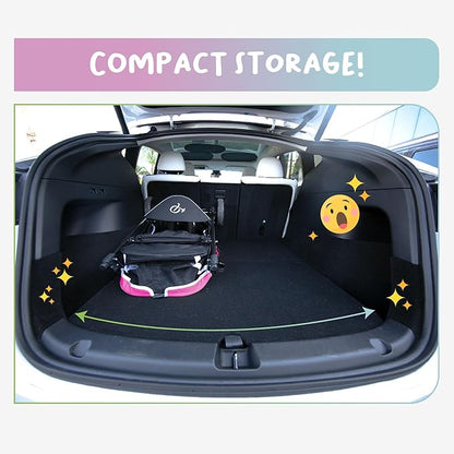 Petique Revolutionary Durable Pet Stroller, Easy Fold, Quality mesh Windows, Large Storage Basket, Secure Cup Holder Tray, Small/Medium Dogs, Cats and Pets, Supports up to 55LBS - Supernova (Pink)