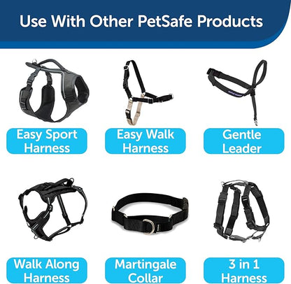 PetSafe Nylon Dog Leash – Strong, Durable, Traditional Style Leash with Easy to Use Bolt Snap for Small, Medium and Large Dogs – 1" x 6', Black