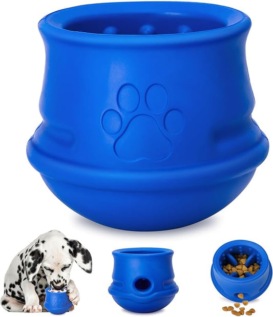 Frozen Dog Enrichment Toys, Dog Toys to Keep Them Busy-Swinging Stuffable & Slow Feeder & Nature Rubber & Dishwasher Safe, Long-Lasting Interactive Dog Toy, Dog Licking Toy, Navy, M