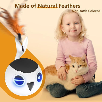 ORSDA 3 PCS Replacement Refills, Cat Toys Feather Tail, Crinkle Balls, Pom Pom Balls for Interactive Kitten Toys, only Suitable T93&T96 Cat Ball Toy