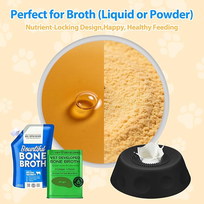 Homgaty Dog Licking Bowl with Rolling Ball - Slow Feeder Dog Lick Bowls for Yogurt Liquid Treat, Anti-Slip Entertained Bone Broth Dog Lick Toy for Large Medium Small Pet Breeds Dietary (Balck)