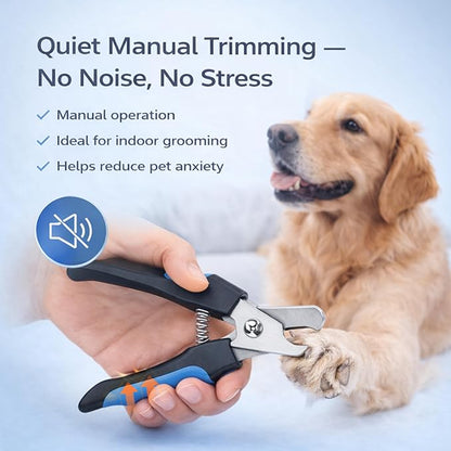 Dog & Cat Nail Clippers & Trimmers - Extra Sharp Dog Clippers with Stainless Steel Blades & Safety Guard to Avoid Overcutting - Ergonomic Cat Nail Clippers with Non-Slip Grip & Lock Feature