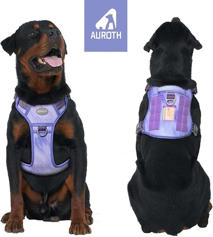 AUROTH Tactical Dog Harness for Large Dogs No Pull Adjustable Pet Harness Reflective K9 Working Training Easy Control Pet Vest Military Service Dog Harnesses Very Peri XL