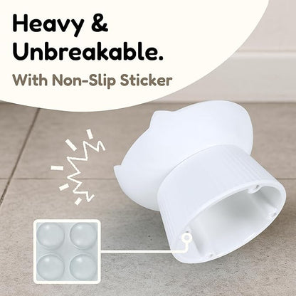 Unbreakable Raised Cat Bowls,Detachable Slow Feeder Pet Bowl, Heavy Weighted, Non-Slip Feeder, Elevated Small Dogs Slow Feeders, Dry & Wet Food, Whisker Friendly(White; 6.2'')
