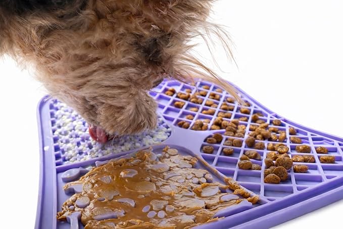 2 Pack Dog Lick Mat Set with Lid and Spatula, Slow Feeder for Dogs and Cats, Anxiety Relief, Non-Slip Silicone Feeding Ma.