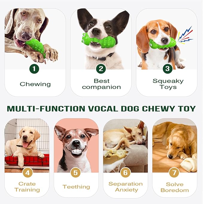 Indestructible Dog Toy for Aggressive Chewers, Extremely Tough Dog Toy for Large Breeds, Durable and Tough Latex Toy for Medium/Large Breeds,Gifts for Dogs,Green