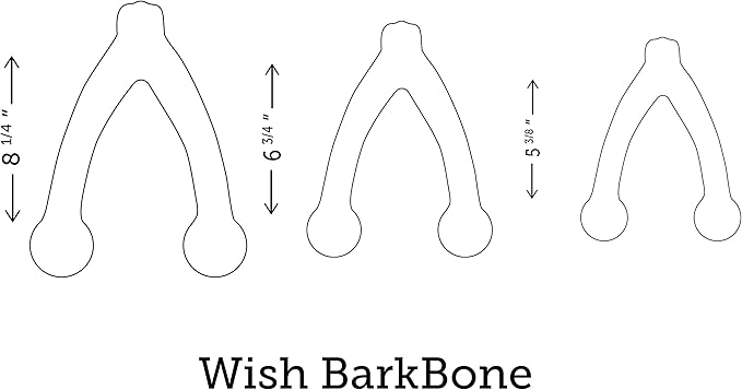 Pet Qwerks Wishbone BarkBone - Nylon Chew Toy for Aggressive Chewers - Peanut Butter Flavor - 8.25"
