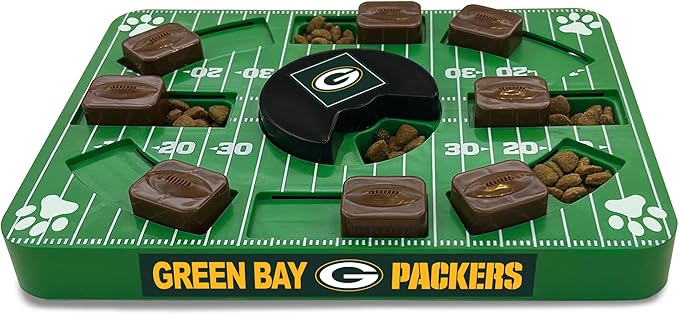 Pets First NFL Green Bay Packers Puzzle Toy - Interactive Dog Puzzle Treat Toy