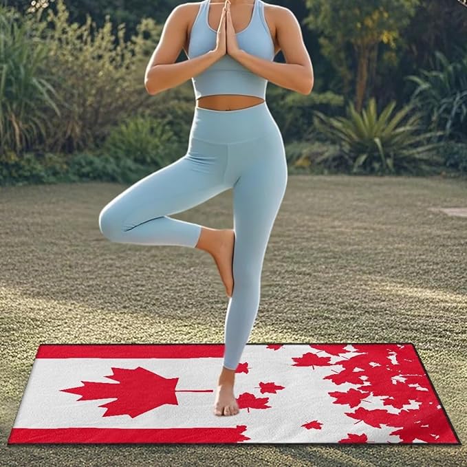 SEANATIVE Canadian Flag Car Seat Covers Easy Install Car Seat Towel Covers Scratch-Resistant Seat Cushion Protectors for Dogs, Kids, Beach Absorbent Sports Towel