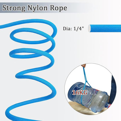 WYuZe 5ft Puppy Leash for Small Dogs, 1/4" Thin Rope Dog Leash with Easy to Use Hook, Teddy/Yorkie/Tiny Breed Lightweight Leashes-Behavioral Training Walking, 10 Colors, Blue