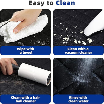Dog Car Seat Cover for Back Seat, Waterproof Heavy Duty Wear-Resistant Dog Seat Cover, Non-Slip Dog Hammock & Bench Style with Alloy Clips for Cars SUVs Trucks, Medium & Large Dogs