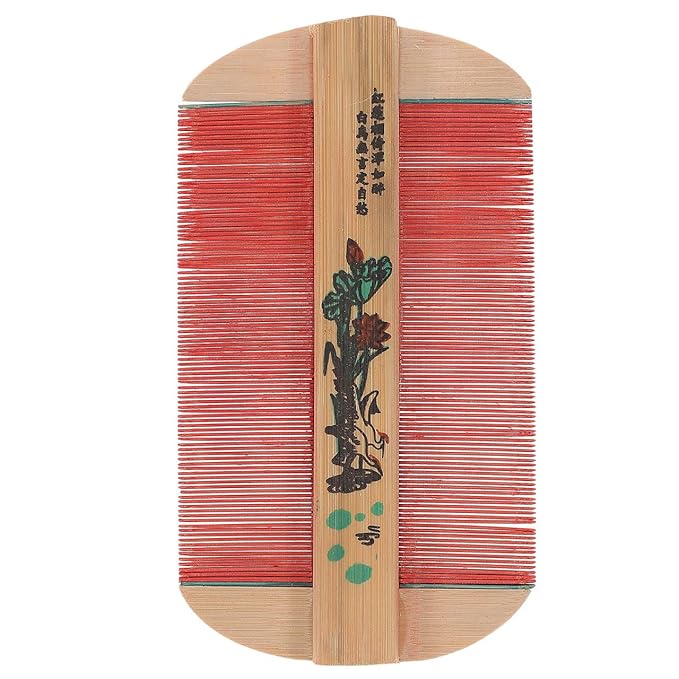 SUPVOX Double-Faced Wooden Hair Comb Removal Fine Tooth Comb for Pet Grooming Home Travel Outdoor Use