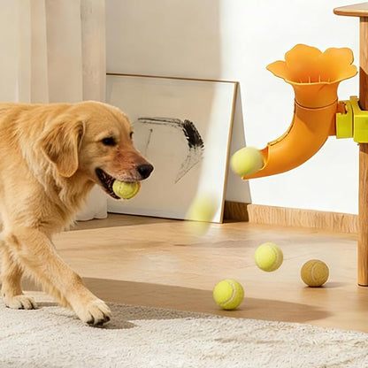 Ball for Dogs - Long Distance Set with Non-Slip and Adjustable | Tennis Ball for Indoor and Outdoor | for Home Garden Patio Park and Play Areas