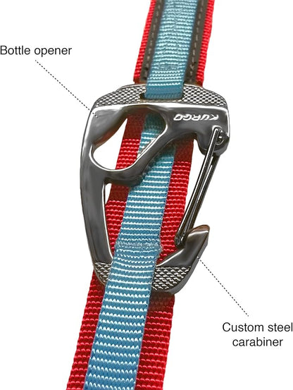 Kurgo Quantum Leash 2.0 - Versatile for Running or Walking - 6 in 1 Dog Leash - Hands-Free Dog Leash - Adjustable - Strong & Durable - Black/Orange