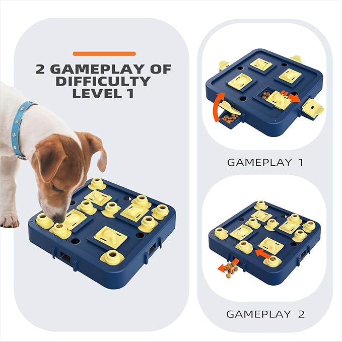 KADTC Interactive Dog Chess Puzzle Toy – 3-in-1 Treat Puzzles Game & Boredom Buster Puppy Enrichment Toys for Brain Stimulation (Small/Medium/Large Dogs)