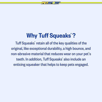 PetSport Giant Squeaker Tuff Ball - Giant Tennis Balls for Large Dogs, Great for Boredom & Aggressive Chewers, Dog Toy, Non-Toxic, Won't Wear Down Teeth - 4"(3 Pack)