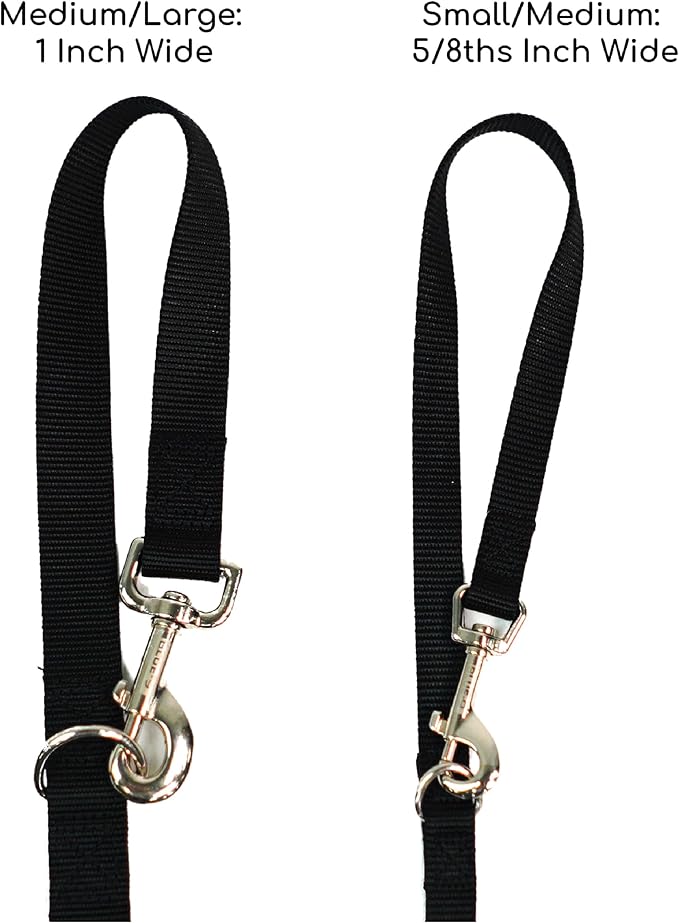 Blue-9 Multi-Function Hands Free Dog Leash, Double Attachment 6 Foot Adjustable Lead for Obedience, Running, and Agility Training, Made in The USA, Hot Pink, Small/Medium