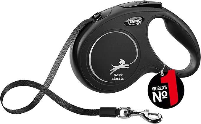 Automatic Leash Flexi New Classic M 5 M Black Tape