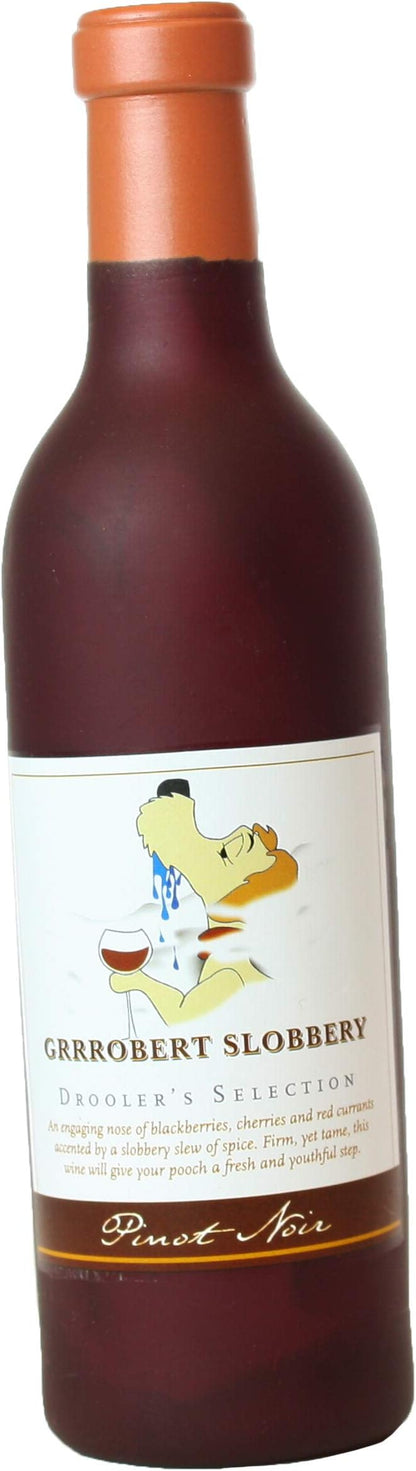 SILLY SQUEAKERS-Wine Bottles - Dog Toy - 100% Vinyl. Made Durable & Strong. Novelty Play Toy. Many Bottles to Choose from and They Floats (Groobert Slobbery, Single)