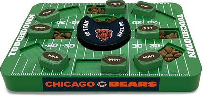 Pets First NFL Chicago Bears Large Puzzle Toy, New Size, Interactive Dog Treat & Slow Feeding Toy