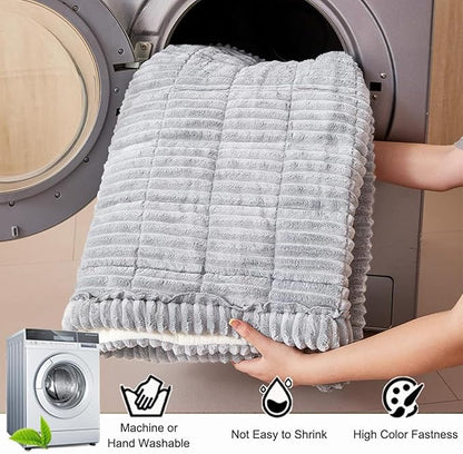Backseat Dog Bed Mat for Car Seat Cover, Non-Slip Pet Bed Mat for Back Seat Extender, Furry Dog Couch Covers, Washable Travel Dogs Bed for Cars, SUVs, Sedans. (55" x 21.3") (Light Grey, M)