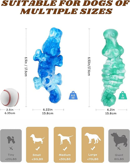 Tough Dog Toys for Aggressive Chewers 2 Pack, Indestructible Dog Toy for Large Dogs, Durable Dog Toys to Keep Them Busy for Large Breed, Teeth Cleaning and Training, Beef Flavor