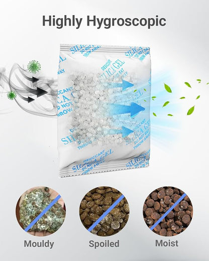 16 Packs Pet Food Desiccant Bag Compatible with Voluas Automatic Pet Feeders, Desiccant Packs Replacement for Dog Treat Container/Automatic Pet Feeder, Keep Pet Food Fresh, Individually Packaged