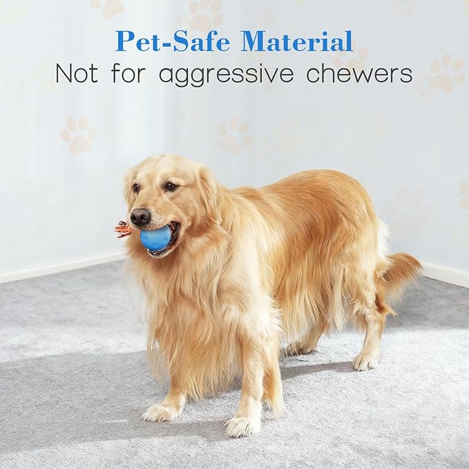 Interactive Dog Ball, Random Path Electric Automatic Moving and Rolling Dogs Toy with Rope for Small Medium Large Dogs, Motion-Activated Dog Stimulation Toy for Boredom Relief (Blue)