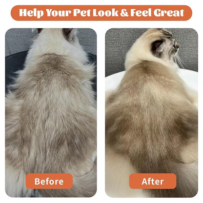 Pet Brush for Dematting & Deshedding, Professional Cat Grooming Brush, Dog Grooming Brushes with Wood Handle, Shedding Comb for Indoor Cats & Long Haired Cat Dog Pet
