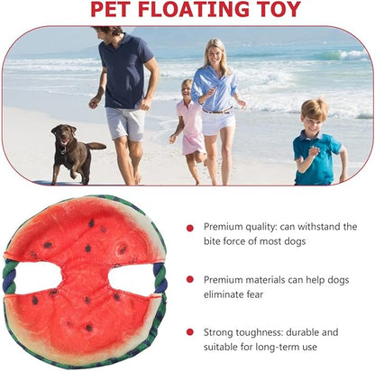 FRCOLOR Pet Dog Flying Disc Toy 7.08 Inch Lightweight Floating Watermelon Design for Outdoor Indoor Play Fetch Training Active Exercise