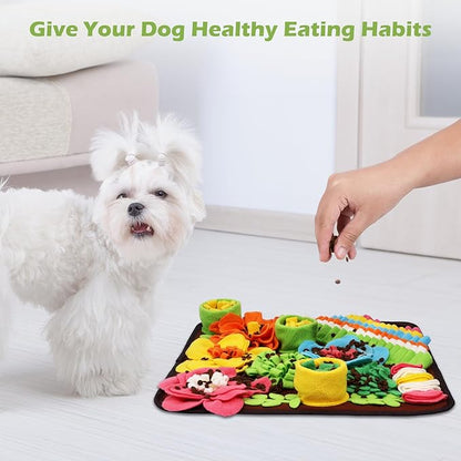 KeeKit Snuffle Mat for Dogs, Interactive Slow Feeding Mat for Small & Medium Breeds, Encourages Natural Foraging Skills, Mental Stimulation, Foraging Mat for Dogs Cats Rabbits