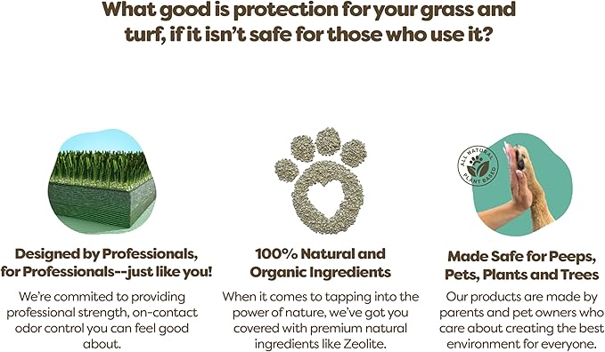 ZeoFill Dog Urine Odor Eliminator for Yards & Artificial Turf – Absorbs & Neutralizes Pet Smells on Grass, Lawns, & Dog Runs | Natural Outdoor Deodorizer Granules | 4 lb