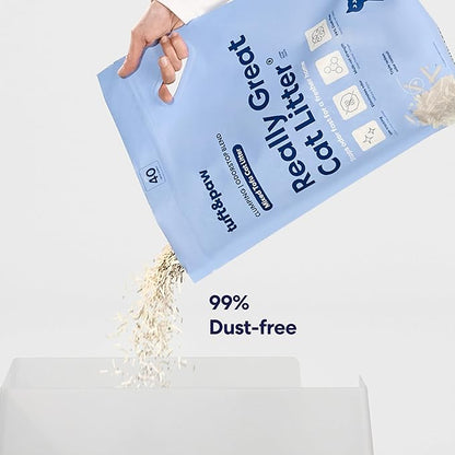Tuft & Paw Really Great Cat Litter OdorStop, Low Tracking Mixed Tofu Cat Litter, Clumping, Multi-cat, Odor Control, Dust-Free - 9.25lbs x 2Bags (OdorStop)