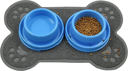 Petlike Pet Feeding Mat for Large Dogs and Cats, Non-Slip and Waterproof Large Dog Bowl Mat for Food and Water, Easy to Clean(Exclude Bowl…