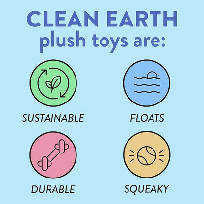 Spunky pup Clean Earth Plush Raccoon | Made from 100% Recycled Water Bottles | Large,Gray,7211