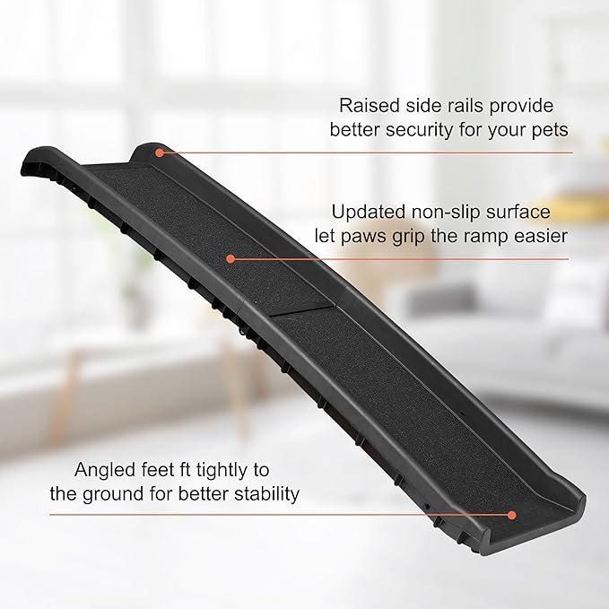 Folding Dog Ramp for Car 61 Inches Dog Ramps for Large Dogs Non-Slip Surface Portable Dog Car Ramp for SUV Car & Truck Outdoor Pet Ramp