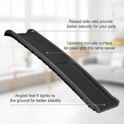 Folding Dog Ramp for Car 61 Inches Dog Ramps for Large Dogs Non-Slip Surface Portable Dog Car Ramp for SUV Car & Truck Outdoor Pet Ramp