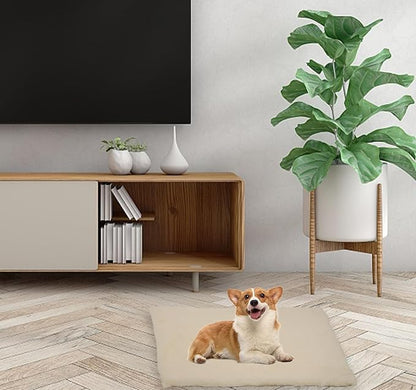 LWFCOEE Pet Stroller Pad for Small Medium Dogs, Ultra Soft Cat Dog Stroller Mattress Mat 21"X12" Folding Removable Pet Carrier Strolling Cart Pad Cushion, Beige