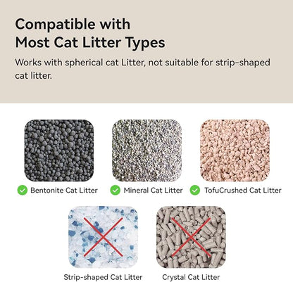 F6 Open-Top Automatic Cat Litter Box Self-Cleaning, Easy to Maintain, with Integrated Safety Protection and Odor Removal (Trash Bags Included)