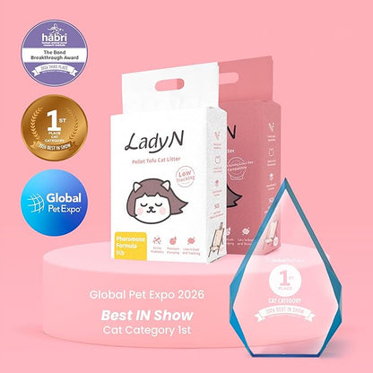 Lady N Cat Attract Tofu Litter – Natural Attractant Formula for Litter Box Training, Calming Pheromone for Multi-Cat Homes, Classic Pellet Shape for Standard Litter Box, 18lb