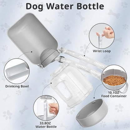 Portable Dog Water Bottle, Leak-Proof Travel Bowl for Large Dogs, Foldable Pet Water Dispenser for Hiking, Camping, Walking Essentials