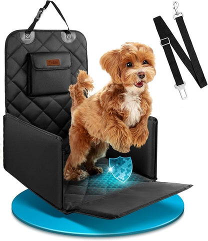 Dog Car Seats for Small Dogs,Detachable Foldable Dog Booster Car Seat Under 28lbs, Pet Cat Car Seat Travel Bed with Adjustable Straps and Storage Pockets (Black)