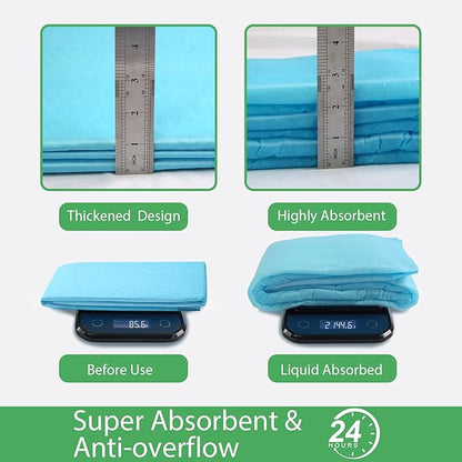 XLarge Dog Pads 28"x34", Puppy Pads for Potty Training, Heavy Absorbency Pee Pads for Dogs, Dog Potty Pads for Pups, Kittens, Rabbits, Quick Drying & No Leaking Pet Pads for Housetraining