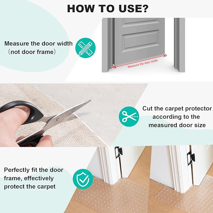 Uross Cat Doorway Protector - Anti-Scratch Mat for Pets, Set Includes Under Door Cat Scratch Protector