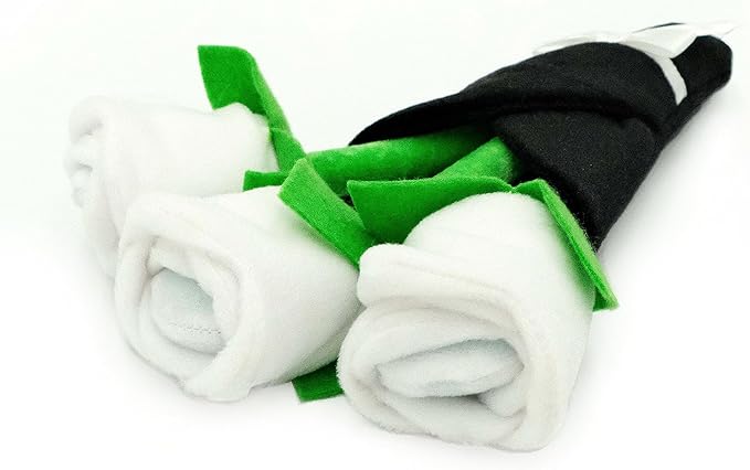 ZippyPaws Wedding Toy - Dog Squeaky Toy to Keep Them Busy, Cute Plush for Small, Medium, & Large Dogs, Stuffed Puppy Toy, Pet Products, Gift for All Breeds, 3 Squeakers - Wedding Bouquet of Roses