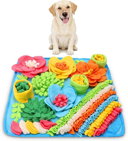 KeeKit Snuffle Mat for Dogs, 20''x20'' Large Slow Feeder Mat for Small & Medium Breeds, Encourages Natural Foraging Skills, Durable Sniff Mat for Mental Stimulation & Stress Relief