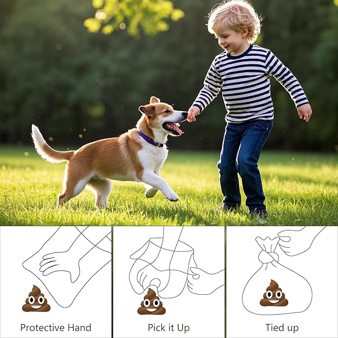 DBFAIRY Dog Poop Bags, 270 Count Pet Waste Bags Strong Thick, Leak Proof and Portable Poop Bags Refill Rolls for Dogs and Cats, 18 Rolls Coffee Scented Waste Bags