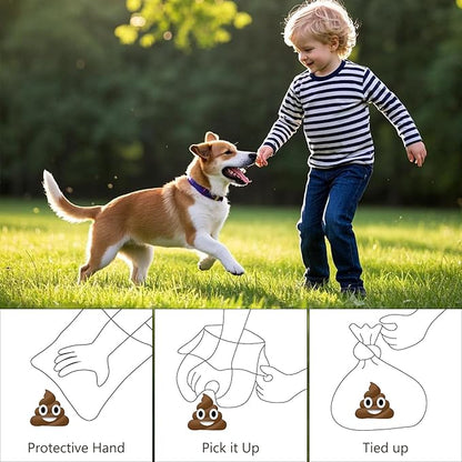 DBFAIRY Dog Poop Bags, 270 Count Pet Waste Bags Strong Thick, Leak Proof and Portable Poop Bags Refill Rolls for Dogs and Cats, 18 Rolls Coffee Scented Waste Bags