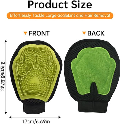 Pet Hair Remover Gloves Bath Brush Gentle Shedding Brushes,Pet Hair Remover Tool for Carpet, Curtain, Clothing, Couch, Car Seat (2PCS)